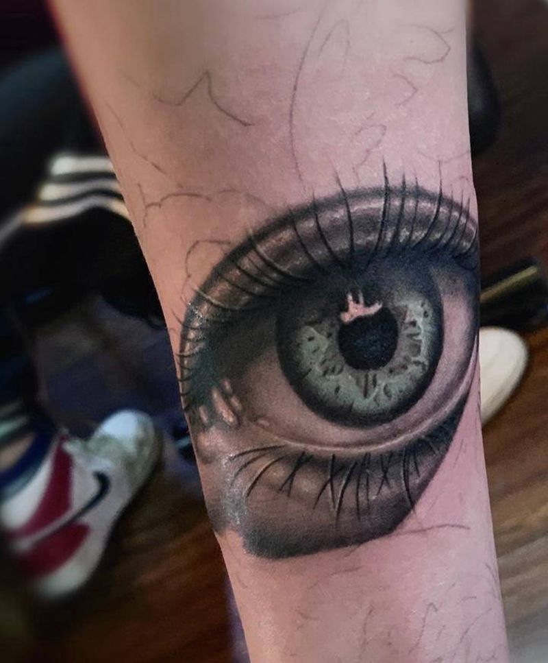 欧美花臂局部纹身图片_手臂欧美写实纹身图案