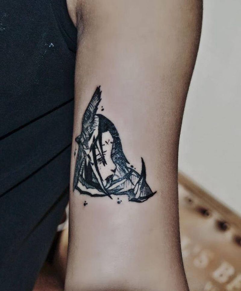 暗黑女孩纹身图片_手臂图腾纹身图案