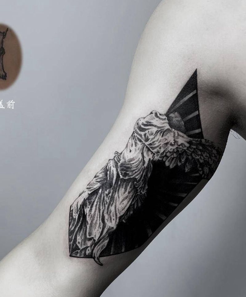 遮盖树纹身图片_手臂欧美写实图腾天使遮盖天使遮盖纹身纹身图案