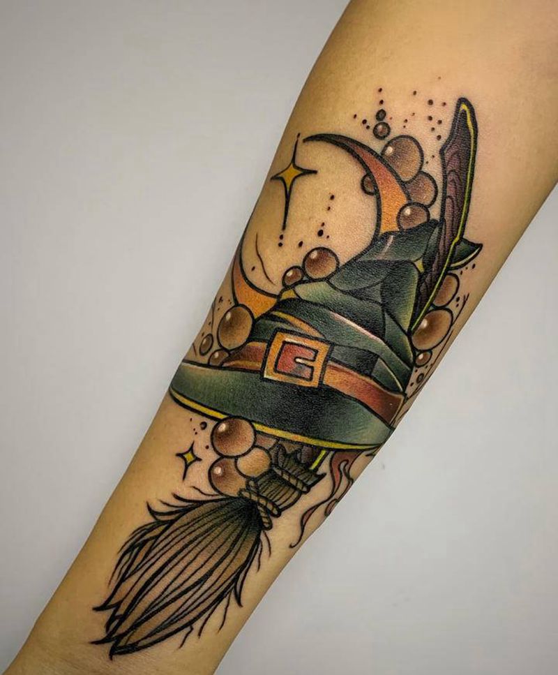 女巫遮盖纹身图片_手臂手部New School欧美写实女巫魔法疤痕纹身图案