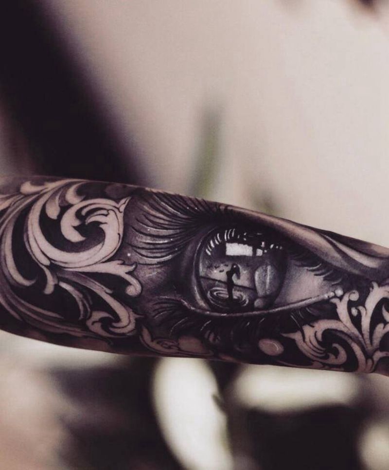 欧美眼镜纹身图片_手部欧美写实眼镜纹身欧美纹身纹身图案