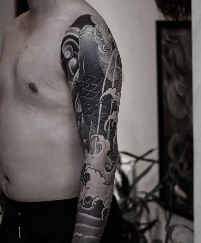 花臂纹身图片_新传统纹身图案