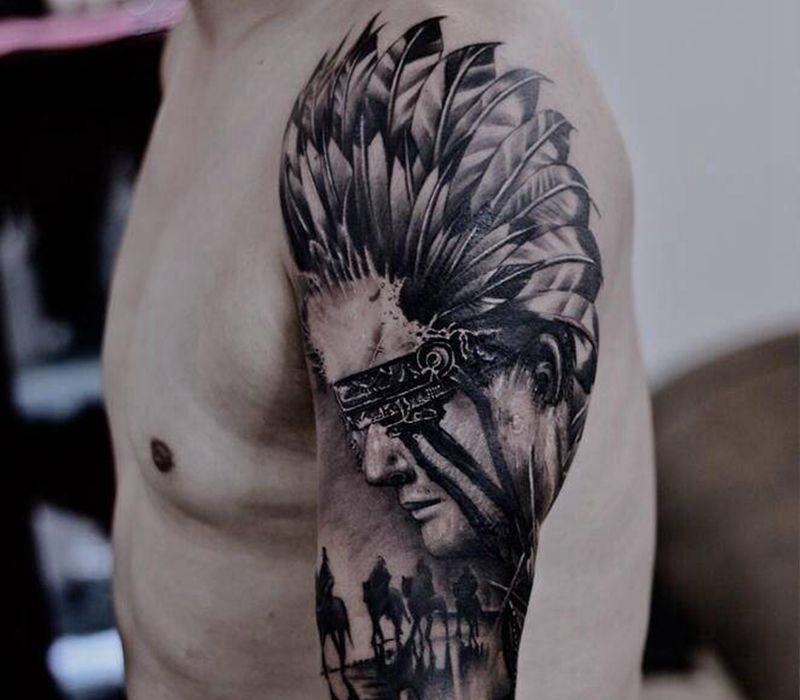 印尼安作品纹身图片_欧美写实纹身图案