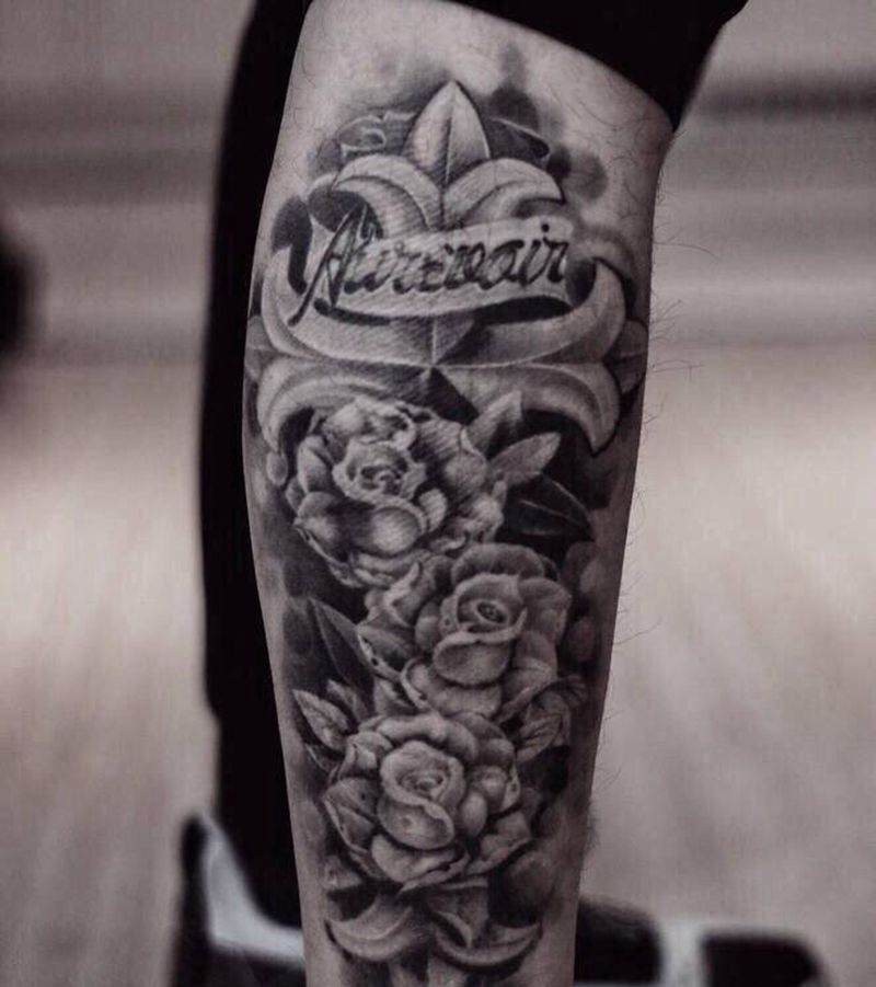 欧美十字架纹身图片_欧美写实纹身图案