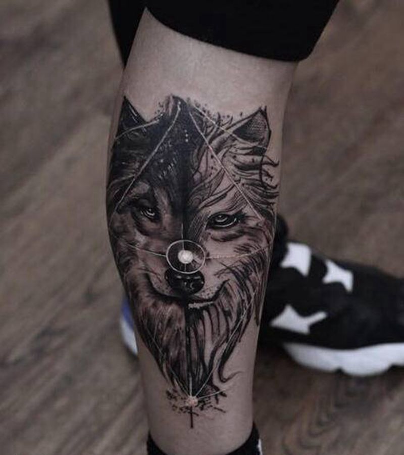 狼纹身图片_作品北京纹身赐墨纹身纹身图案