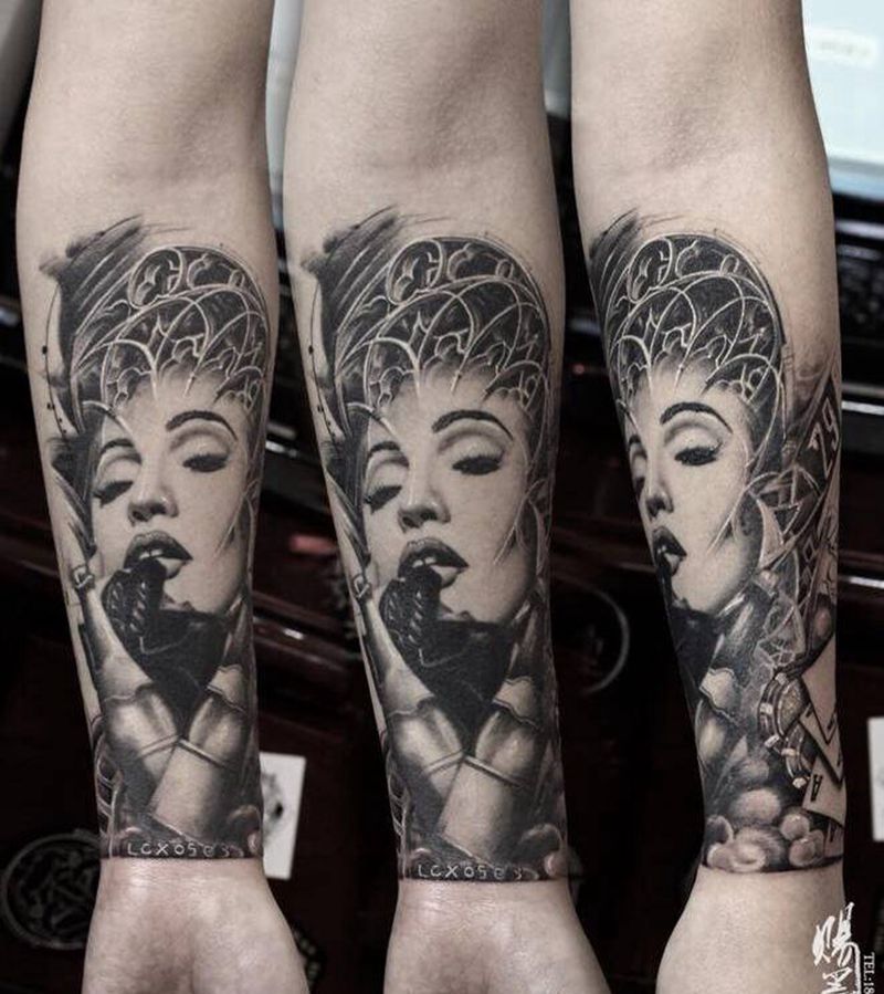 过往的云烟纹身图片_欧美写实纹身图案