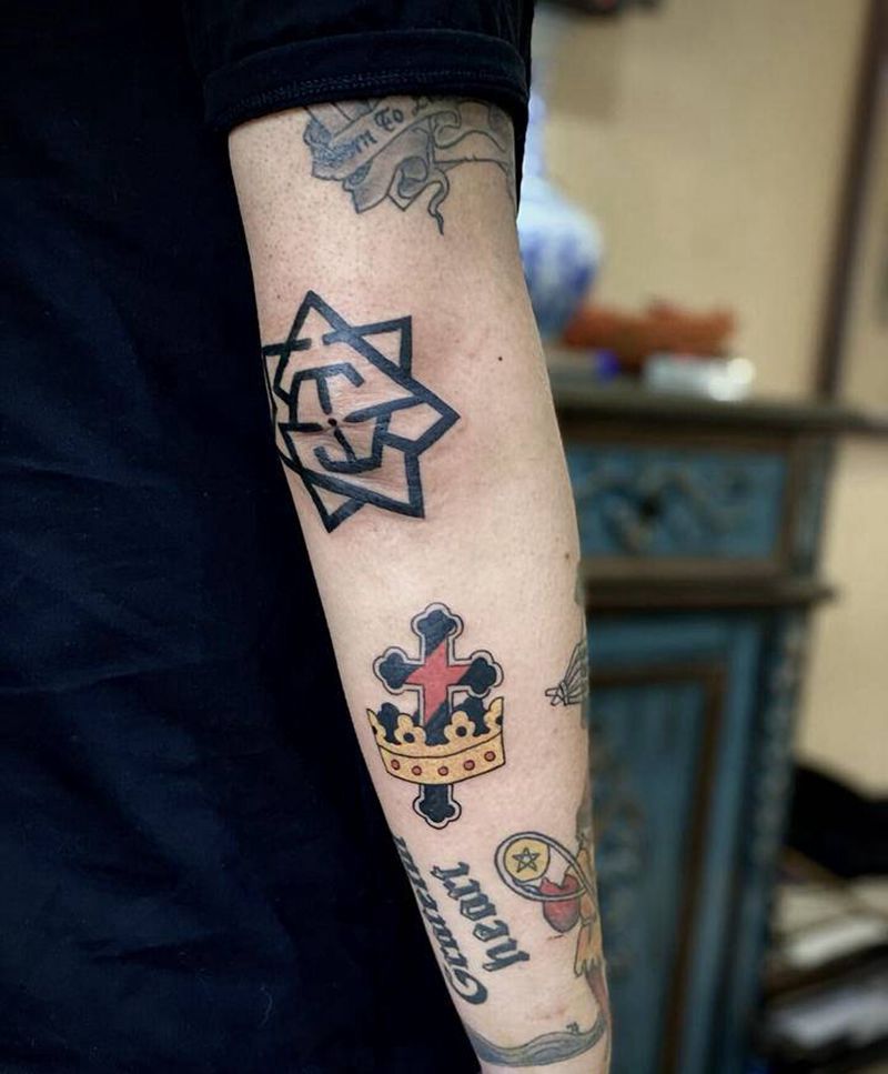 小图拼接纹身图片_手臂纹身图案