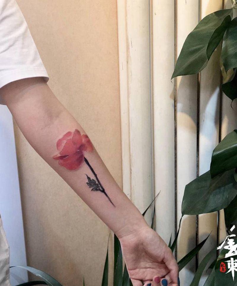 花纹身图片_手臂纹身图案