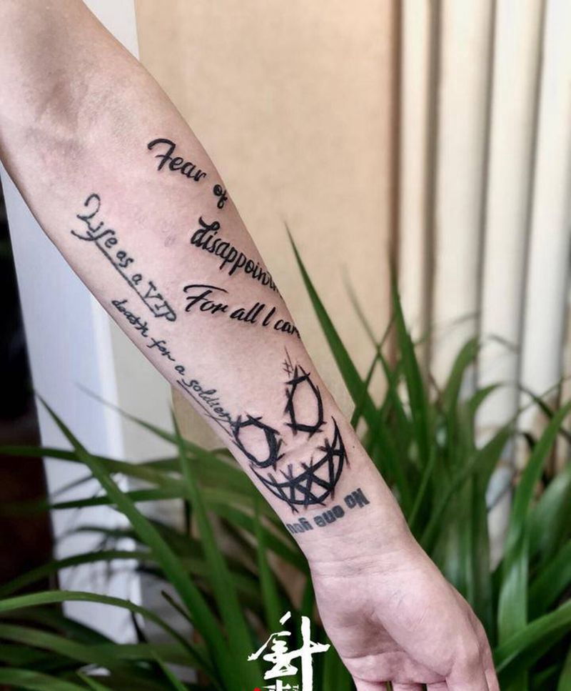 英文纹身图片_手臂纹身图案