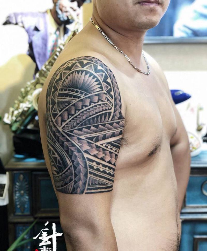 玛雅图腾纹身图片_手臂图腾纹身图案