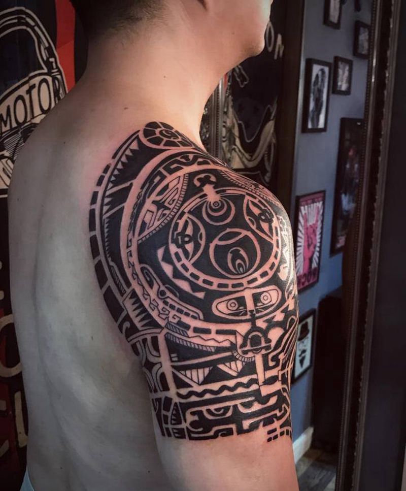 玛雅图腾纹身图片_图腾纹身图案