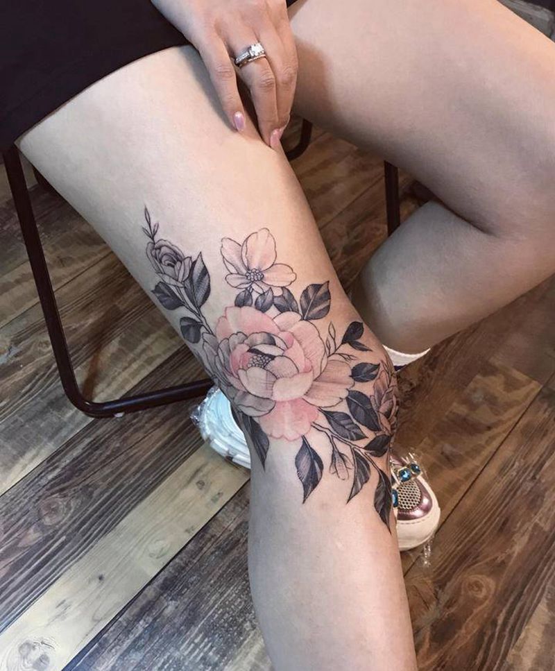 素花纹身图片_素花纹身图案