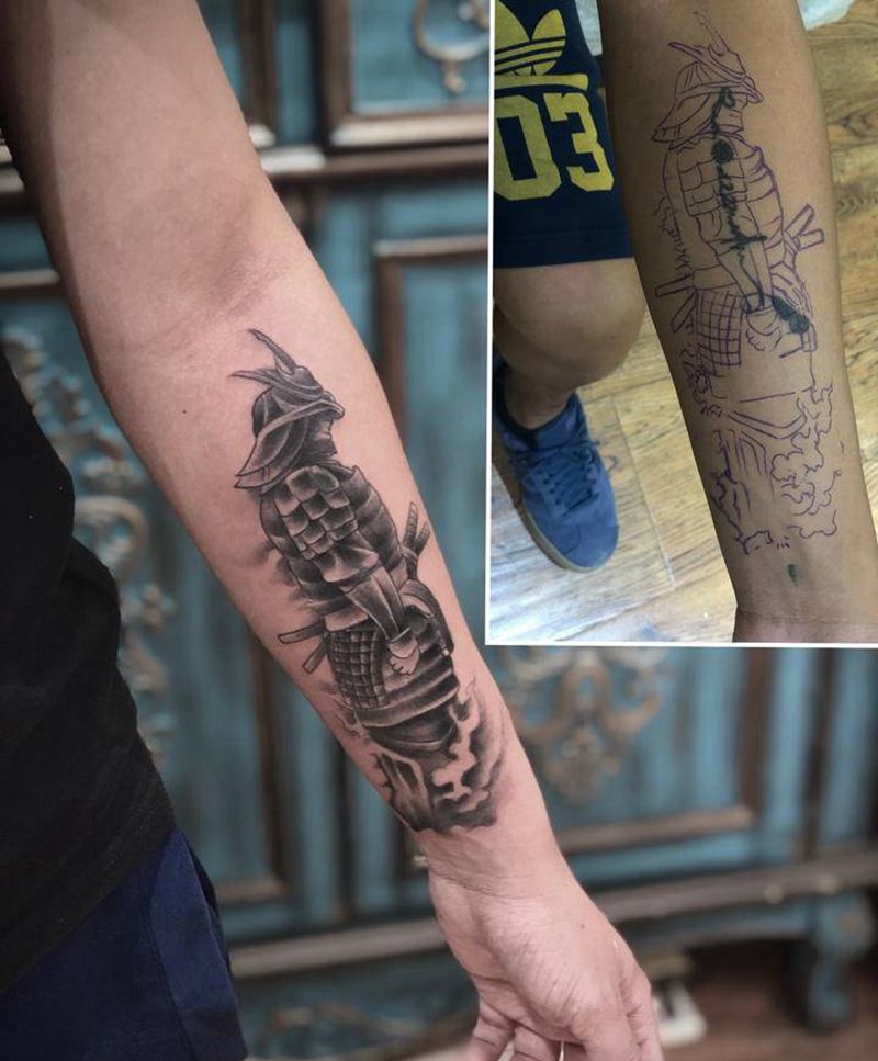遮盖纹身图片_手臂纹身图案
