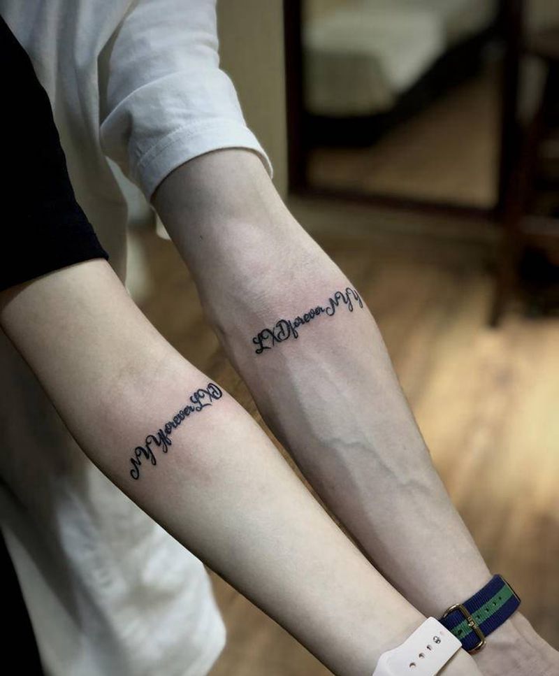 情侣纹身图片_手臂纹身图案