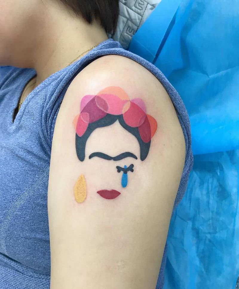 抽象纹身纹身图片_手臂水彩纹身图案