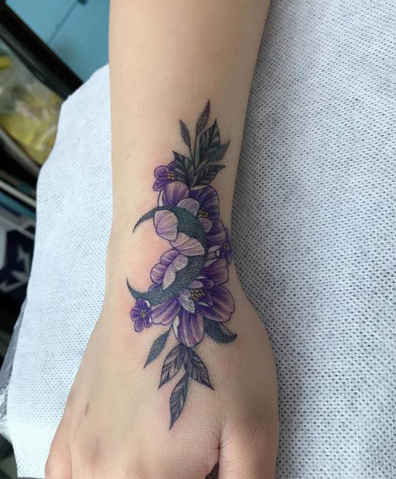 遮盖纹身纹身图片_手部水彩纹身图案