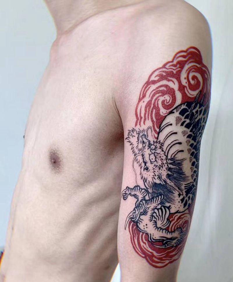 龙纹身图片_手臂纹身图案