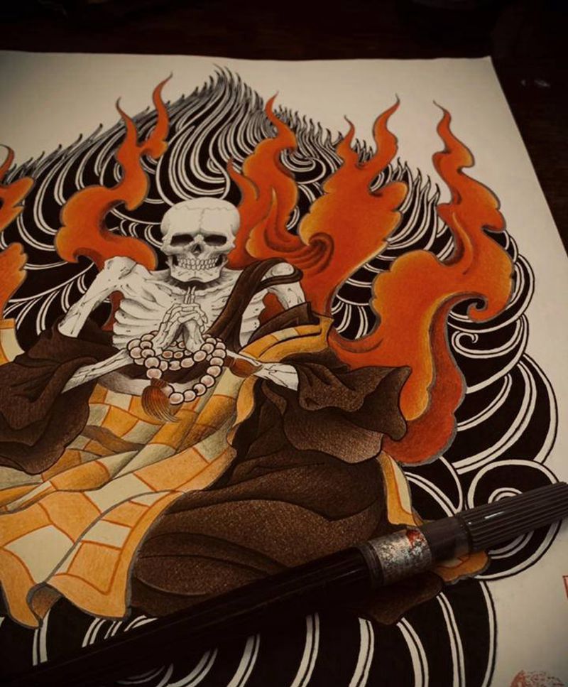 重生纹身图片_新传统纹身图案