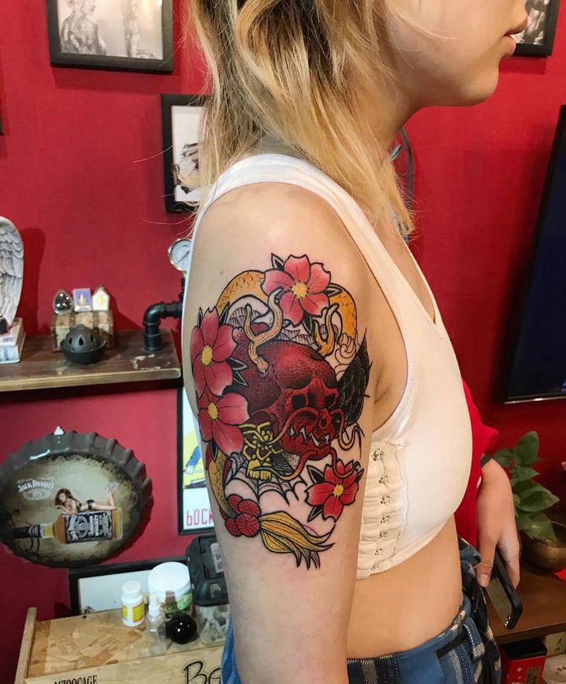 客人自画稿子纹身图片_老传统纹身图案