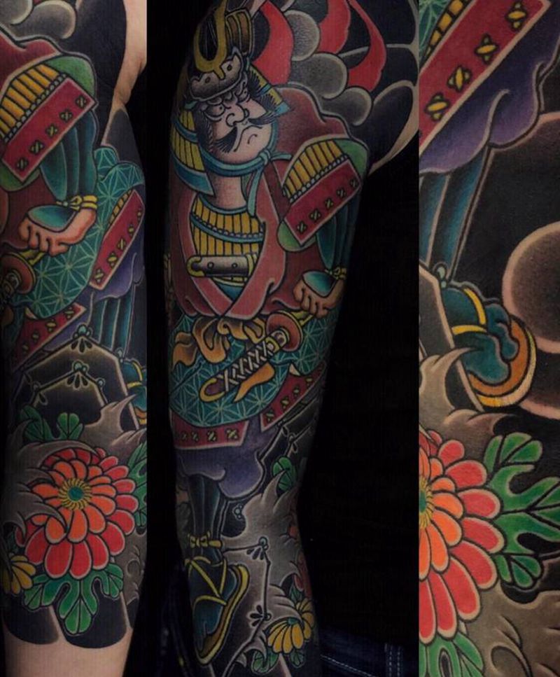 花臂纹身图片_老传统纹身图案