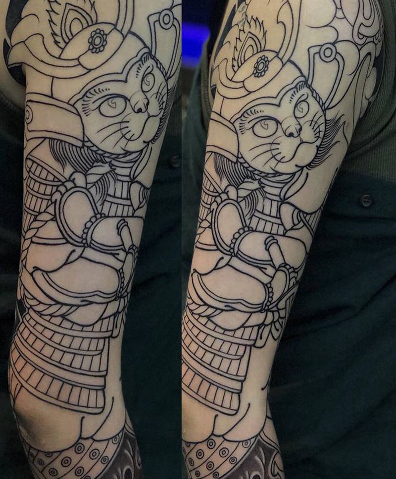 花臂纹身图片_老传统纹身图案