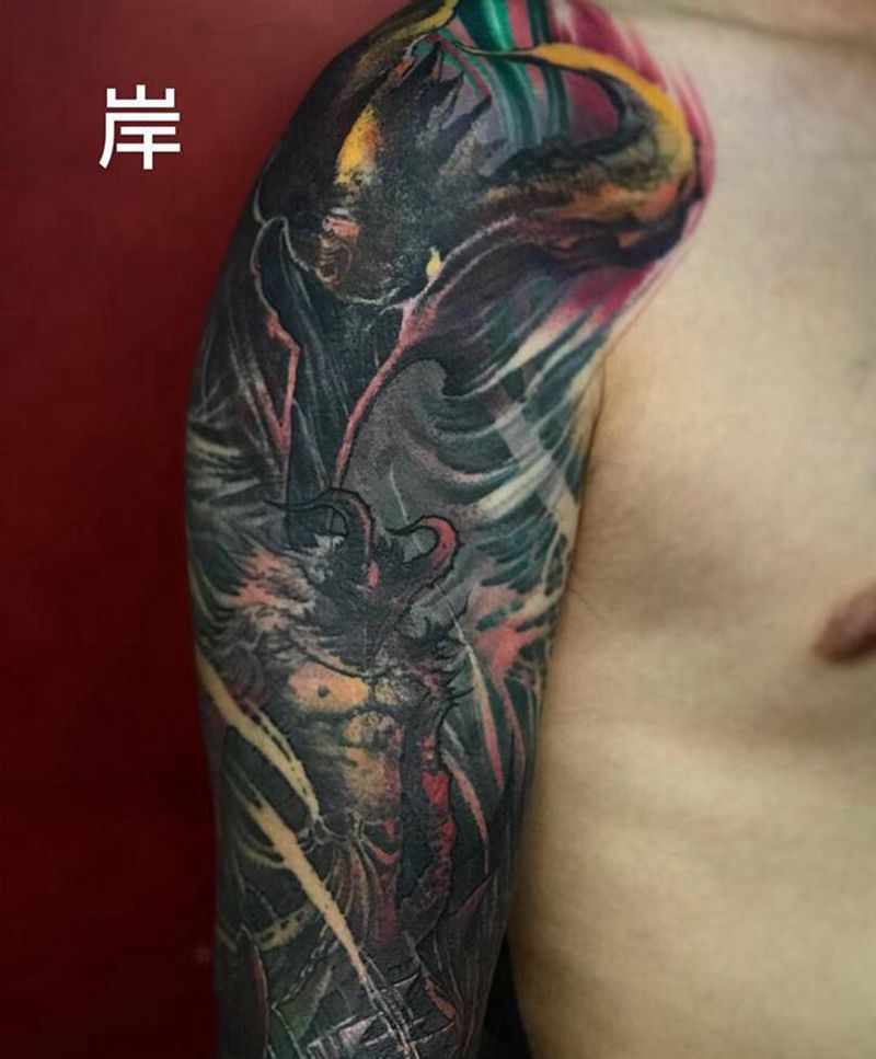 武魂纹身图片_手臂纹身图案