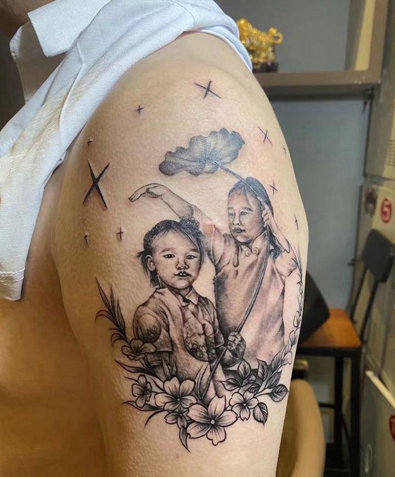 照片纹身图片_手臂欧美写实纹身图案