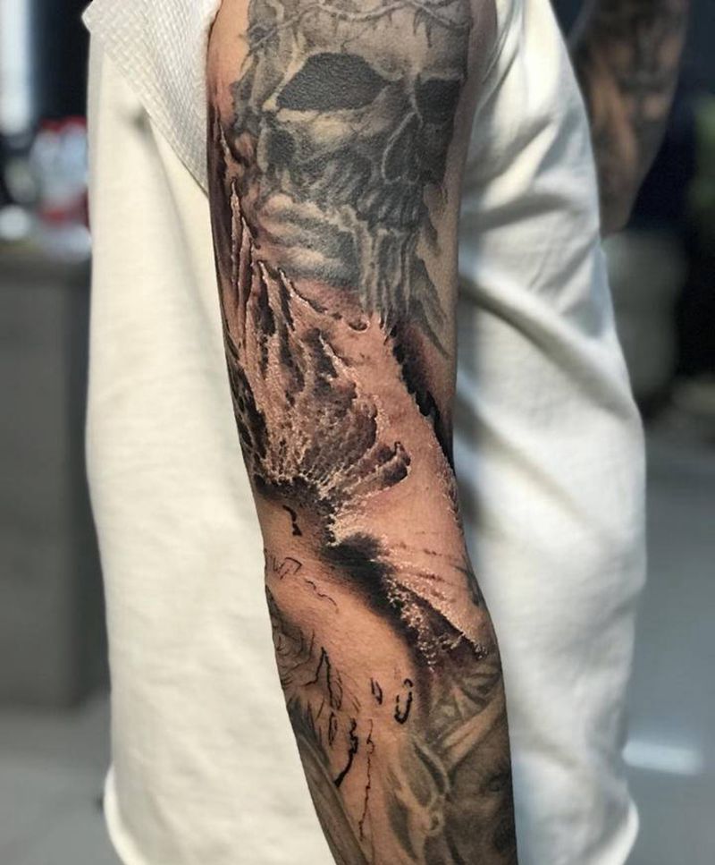 原点纹身图片_手臂纹身图案