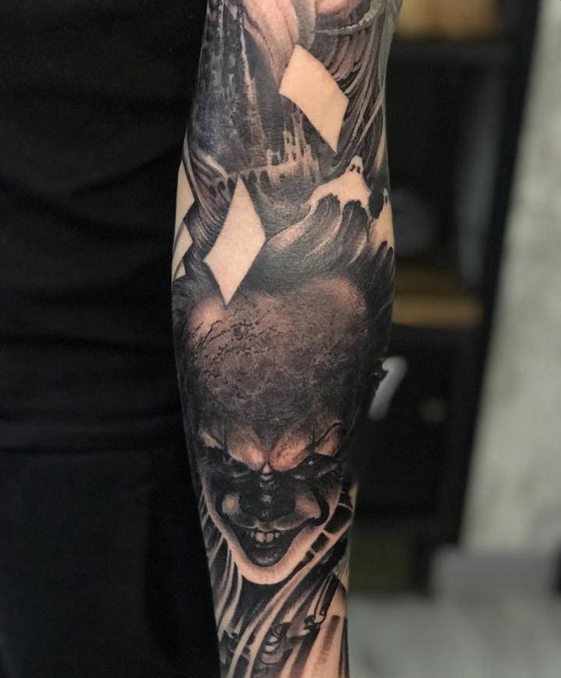 未完成纹身图片_欧美写实纹身图案
