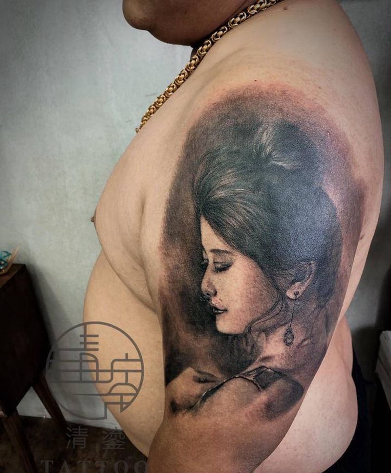 肖像纹身图片_欧美写实纹身图案