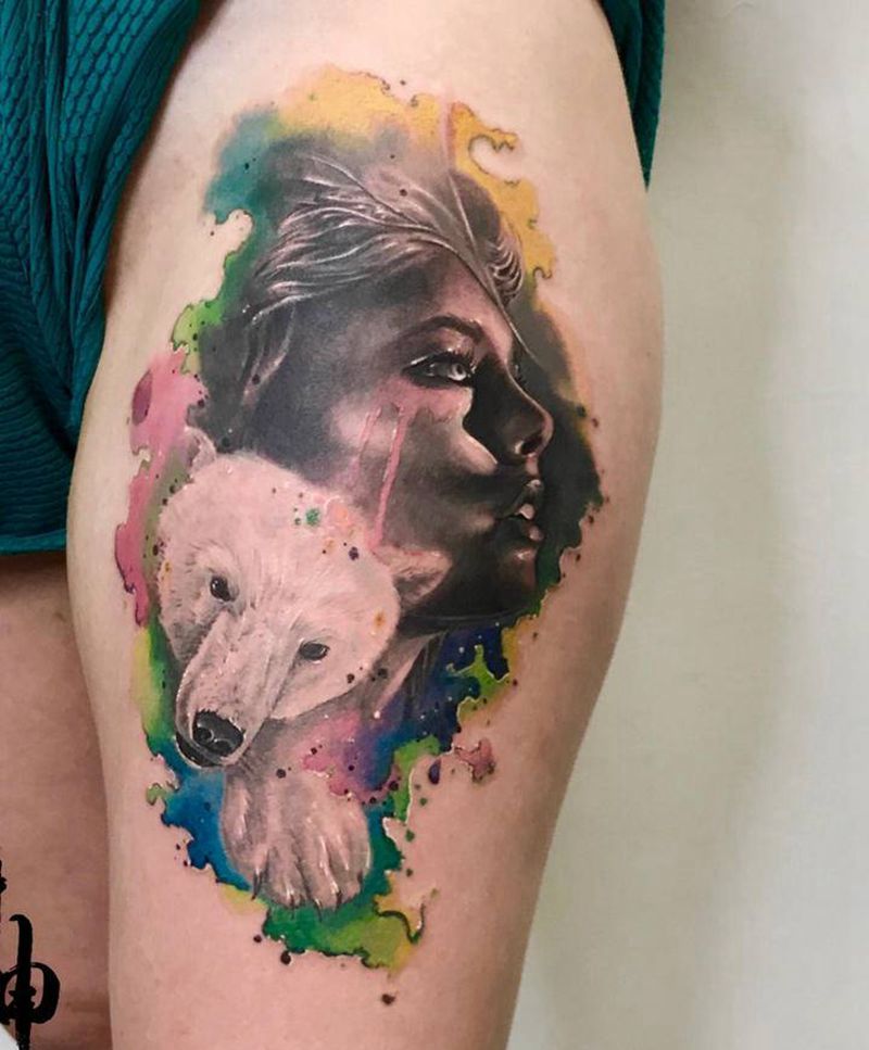 私人订制纹身图片_欧美写实水彩纹身图案