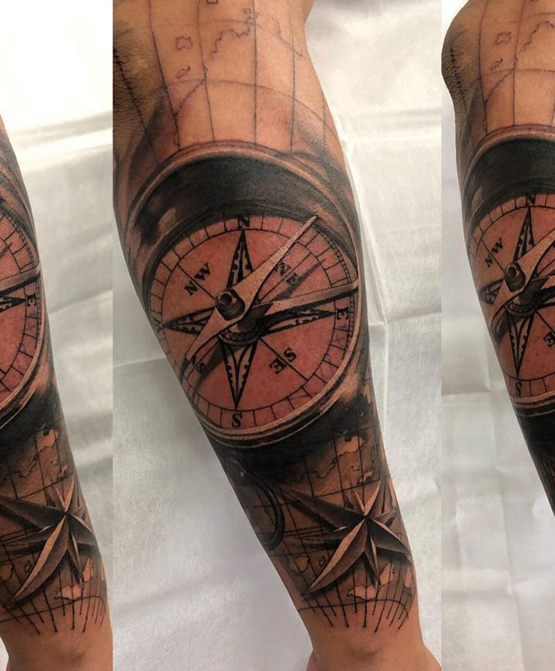 进度纹身图片_手臂欧美写实纹身图案