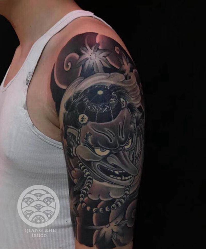 天狗纹身图片_老传统纹身图案