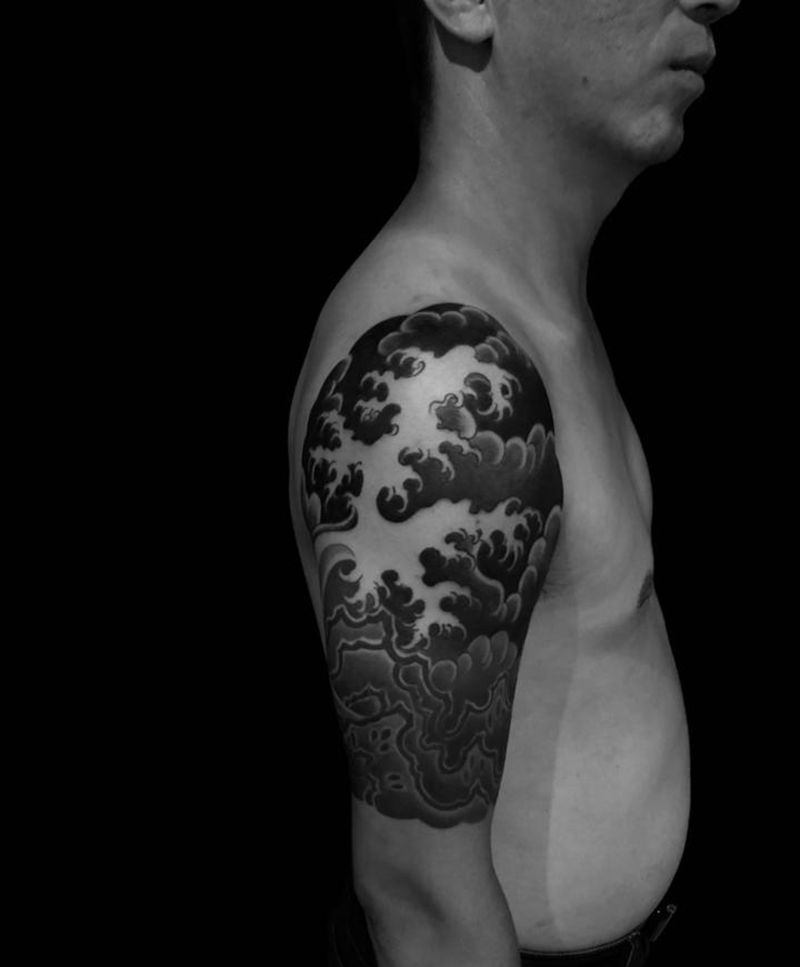浪纹身图片_老传统纹身图案