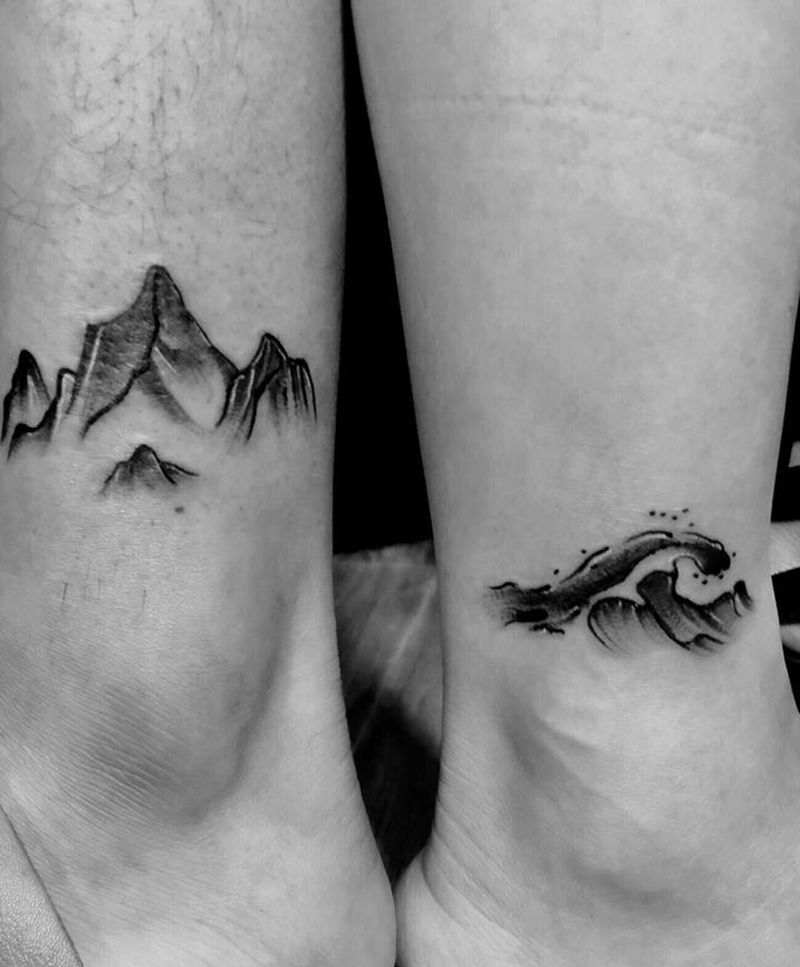 海誓山盟纹身图片_脚部图腾纹身图案