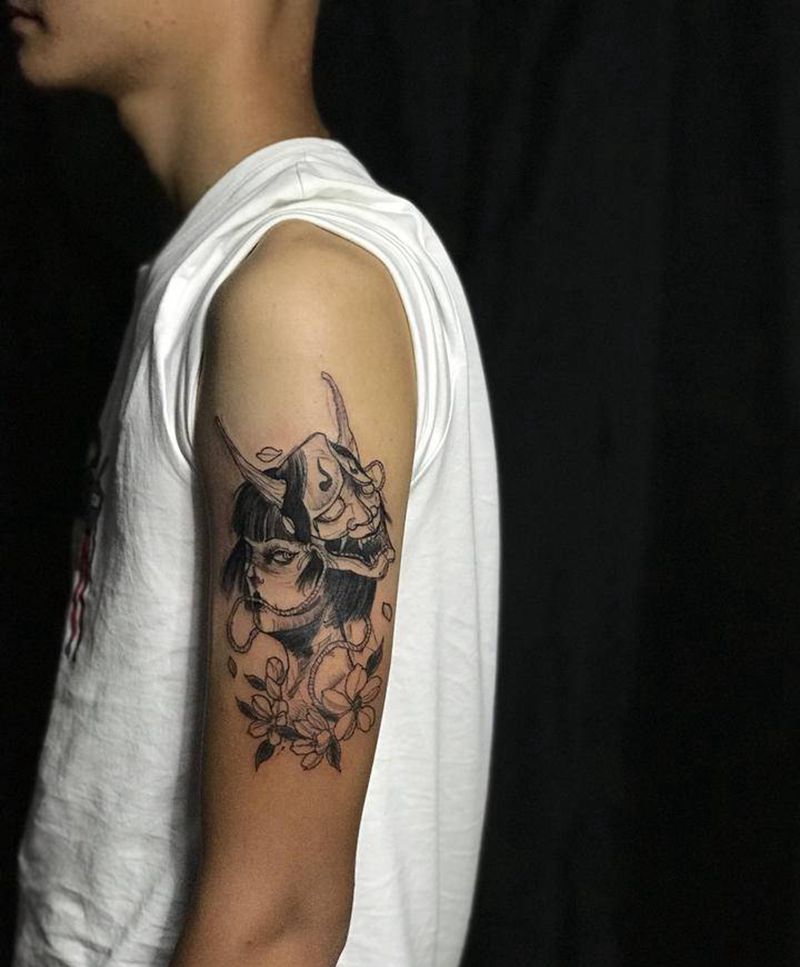 富江纹身图片_手臂欧美写实纹身图案