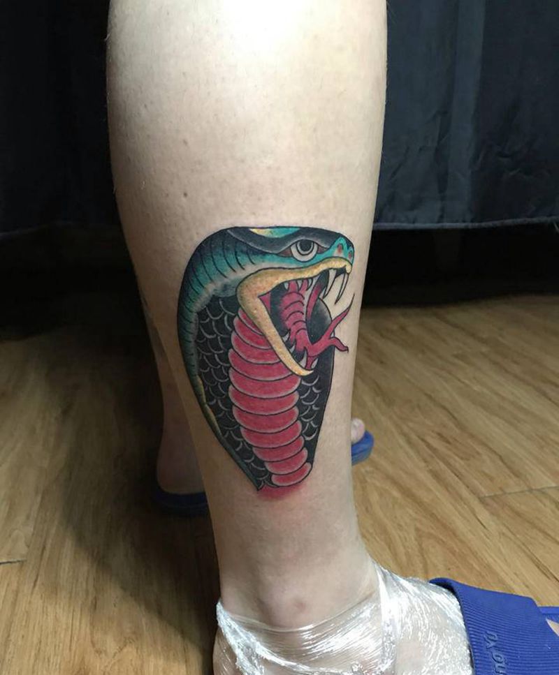 old school纹身图片_腿部Old School纹身图案