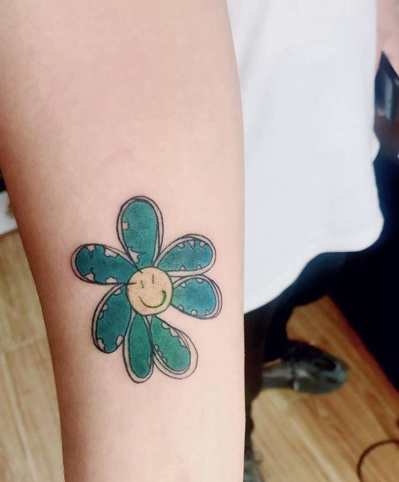 ❀纹身图片_手臂Old School纹身图案