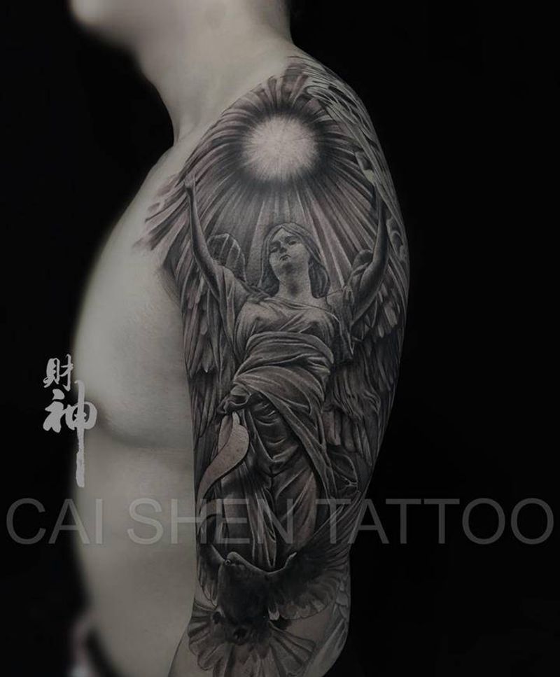 度众生纹身图片_手臂欧美写实纹身图案