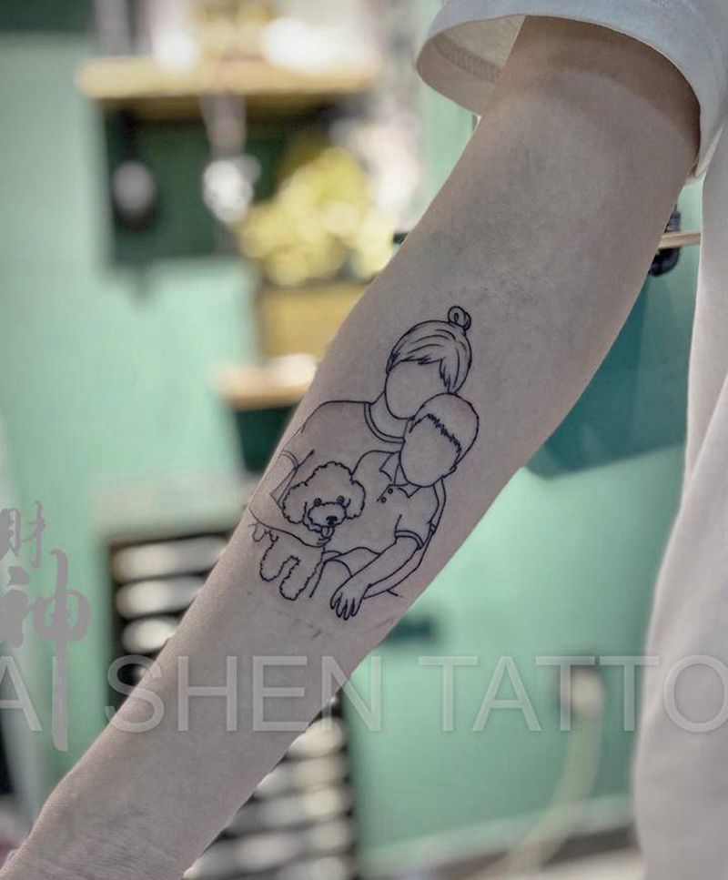 纪念纹身图片_手臂几何纹身图案