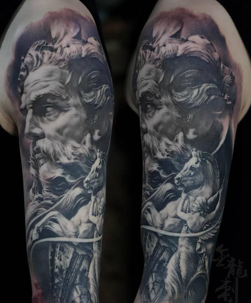 欧美纹身图片_手臂欧美写实纹身图案