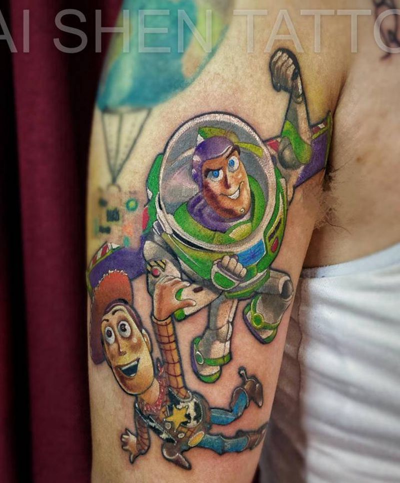 最好的纹身图片_手臂欧美写实卡通动漫纹身图案