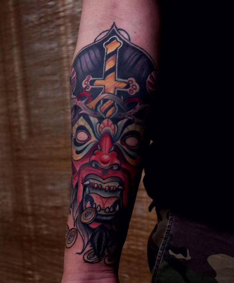 撒旦纹身图片_New School新传统纹身图案