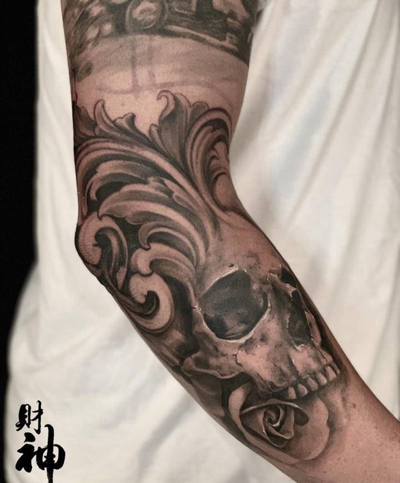 4小时纹身图片_手臂欧美写实纹身图案