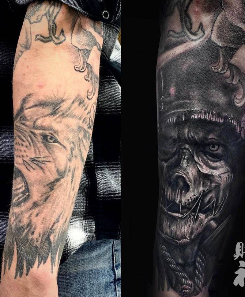 盖纹身图片_手臂纹身图案