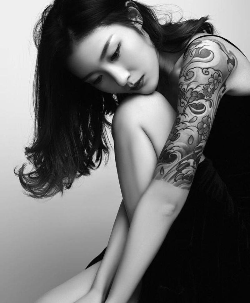 买家秀纹身图片_手臂新传统纹身图案