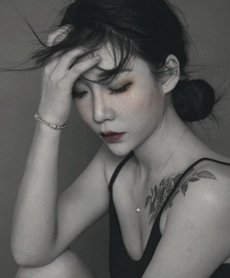 买家秀纹身图片_肩部点刺纹身图案