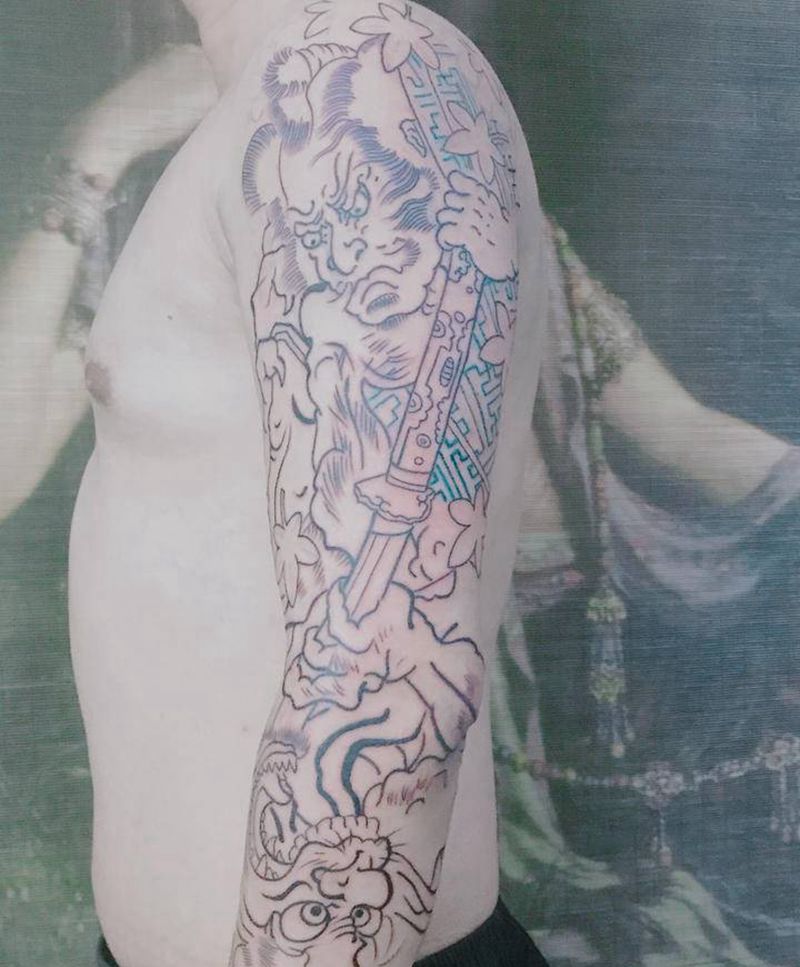 花臂纹身图片_手臂纹身图案