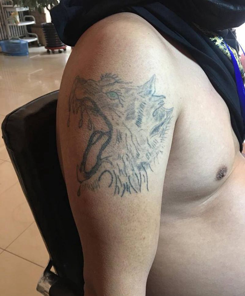 遮盖失败作品，花臂龙纹身图片_手臂新传统纹身图案