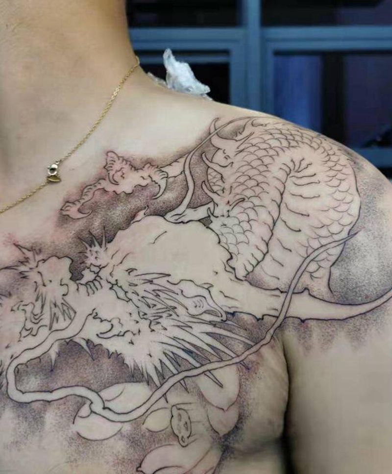 龙纹身图片_新传统纹身图案